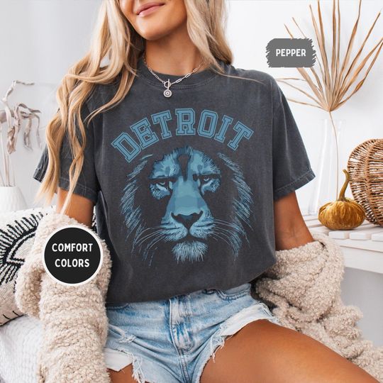 Retro Detroit Football T-shirt, Sports Fan Gift, Football Tee