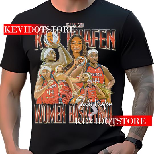 Discover Kiki Iriafen Shirt Athlete Basketball Player t-shirt Bootleg Vintage Design