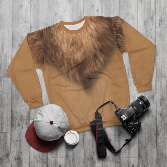 Adult Mufasa 3D Sweater, Mufasa Inspired Character Cosplay, Pride Lands Costume, Animal Kingdom Apparel, Disney Lion Family Outfits