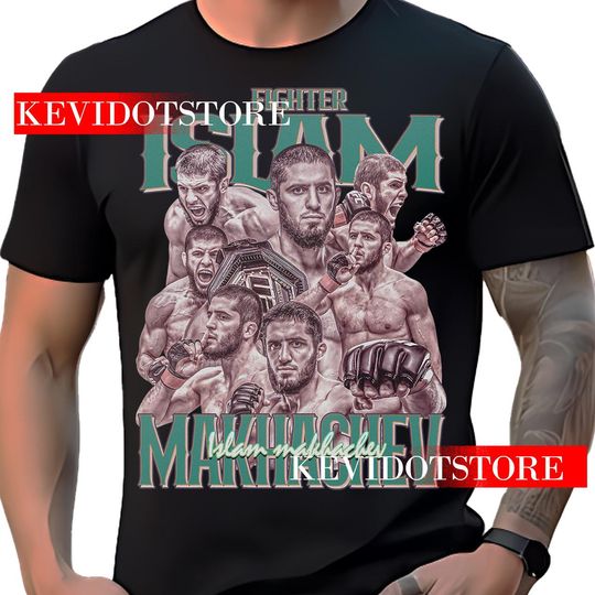 Discover Islam Makhachev Shirt Vintage Retro Classic Graphic Tee Bootleg Design Unisex