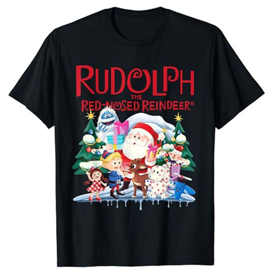 Discover Cute Rudolph The Red Nosed Reindeer Christmas Special Xmas Costume T-Shirt Lovely Gift Humor Funny Family Holiday Top Saying Tee