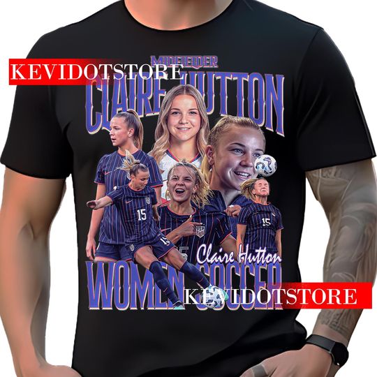 Discover Claire Hutton Soccer Tee: Vintage Bootleg Design