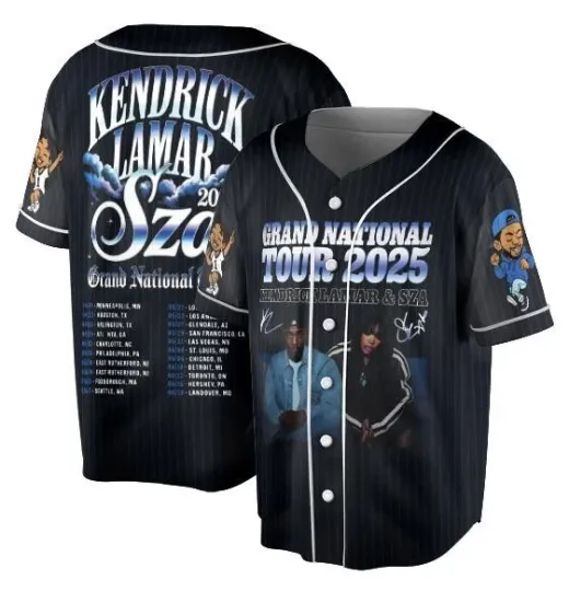 Discover Kendrick Lamar & SZA Tour Baseball Jersey