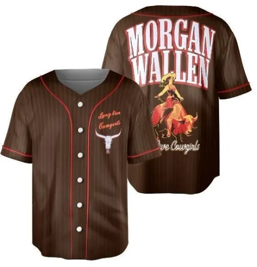 Wallen Western Live Cowgirls Baseball Jersey