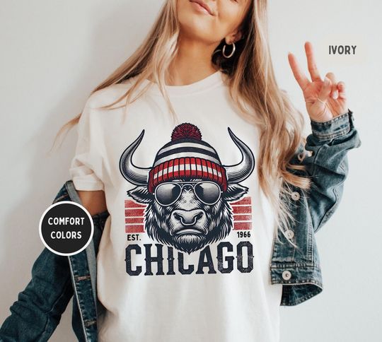 Discover Chicago Basketball T-shirt, Chicago Team Gear, Sports Fan Gift