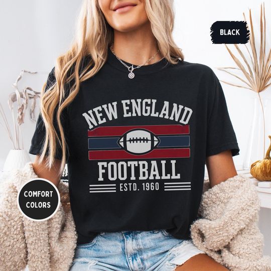 Discover Vintage New England Football T-shirt, Retro New England Shirt, Sports Fan Gift, Gameday Football tee