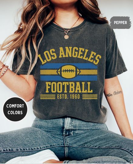 Discover Vintage Los Angeles Football T-shirt, Retro Football Tee, Los Angeles Tee, Sports Fan Gift