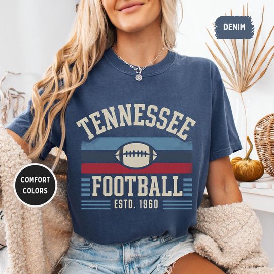 Discover Vintage Tennessee Football T-shirt, Retro Football Tee, Sports Fan Gift