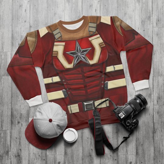 Red Guardian 3D Sweater, Thunderbolts Character Costume, Marvel Movie Fan Gift, Comic-Con Inspired Tee, Disney Cosplay, Shostakov