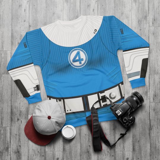 Invisible Woman Sweatshirt, Susan Storm, The Fantastic Four Long Sleeve Shirt, FF Member Suit Team Costume, Marvel Superhero, MCU Fan Gifts