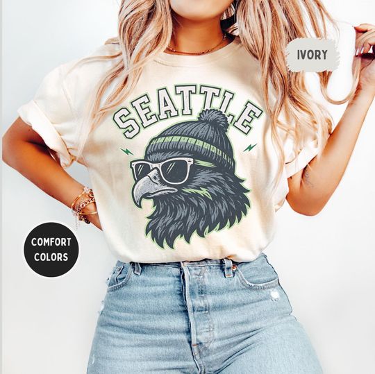 Discover Retro Seattle Football T-shirt, Vintage Seattle Shirt, Seattle Tee, Seattle Football Fan Gift