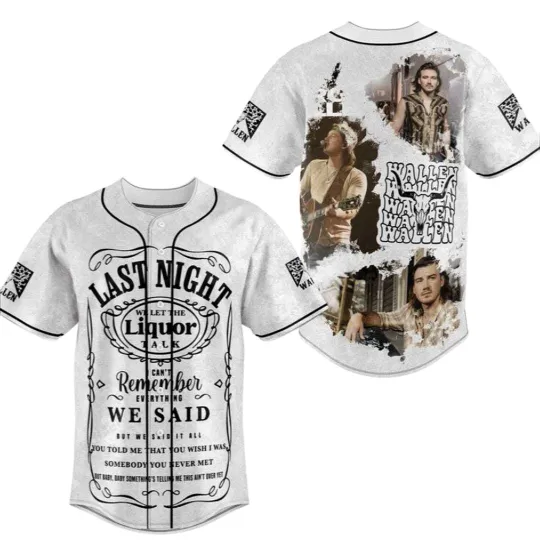 Wallen Western Baseball Jersey Shirt for Fans, Country Music Tour Gift Tee