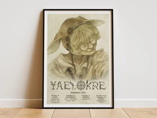 Discover YAELOKRE Cole's Response 2025 UK Tour Poster Music Concert Art Print No Frame