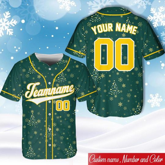 Discover Personalized Christmas Baseball Jersey, Custom Name Baseball Jersey, Santa Clause, Gingerbread Shirt, Snowmen Jersey, Jersey For Party