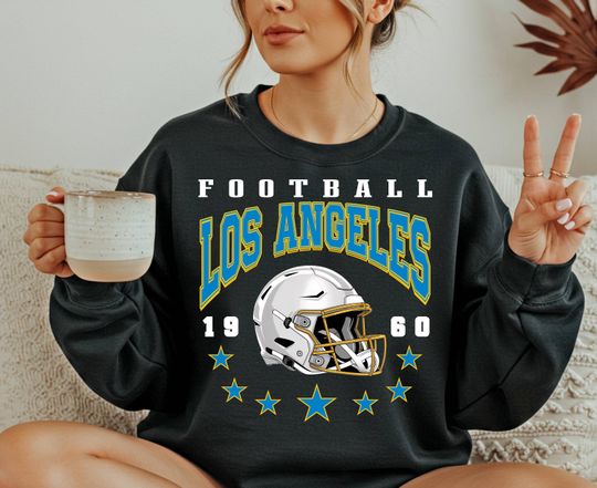 Discover Los Angeles Football Sweatshirt, Vintage LA Football Chargers Sweater, Retro Game Day Pullover, Football Fan Gift