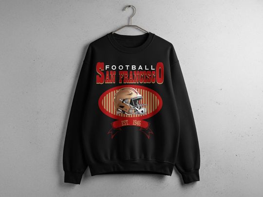 San Francisco Football 49ers Sweatshirt, Retro 49ers Football Sweater, Gift for Sports Fans, Vintage Team Apparel, Game Day Outfit