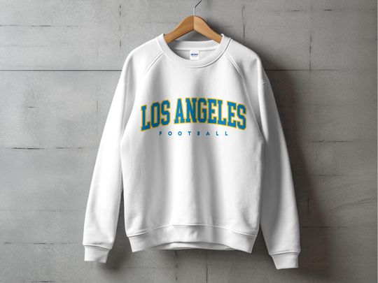 Discover Vintage Los Angeles Football Sweatshirt, Charger Fan Apparel, LA Football Lover Gift, Game Day Outfit, Chargers Pride Sweatshirt