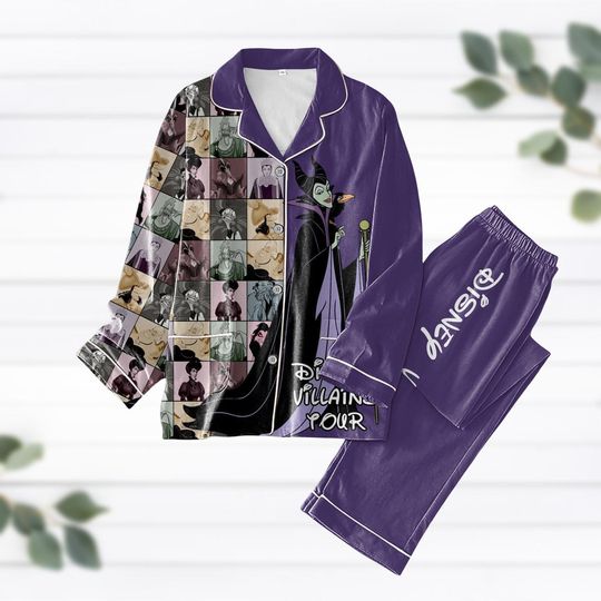 Discover Halloween Disney Villains Characters Pajama Set, Maleficent Pajamas Pants