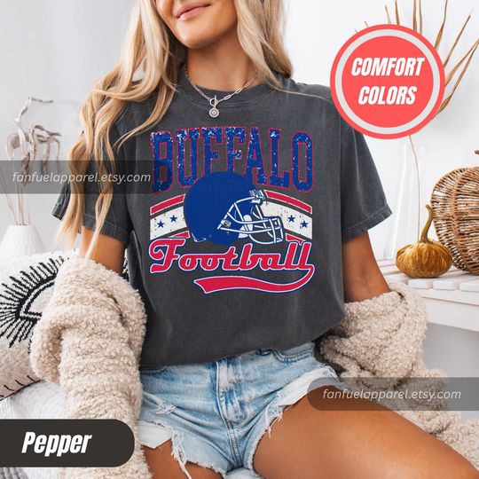 Discover Vintage Style Comfort Colors T-Shirt, Buffalo Bill T-Shirt, Bill T-Shirt, Bills Football, Buffalo New York, Buffalo Fan Gift FTA22
