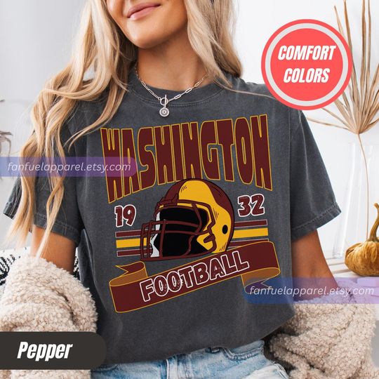 Discover Washington Football Vintage Style Comfort Colors T-Shirt,Washington Crewneck Commander Sweater,Washington Fan Gift,Washington Shirt FTD21