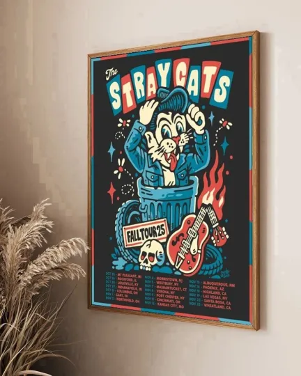 The Stray Cats Fall Tour 2025 Poster