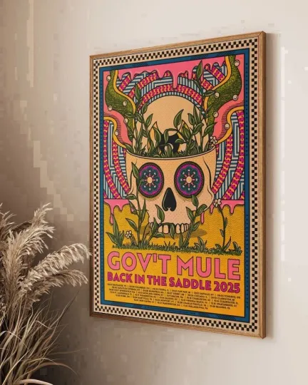 Discover Poster Gov't Mule Back In The Saddle 2025 Tour