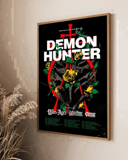 Demon Hunter There Was A Light Here US Tour 2025 Vertical Poster