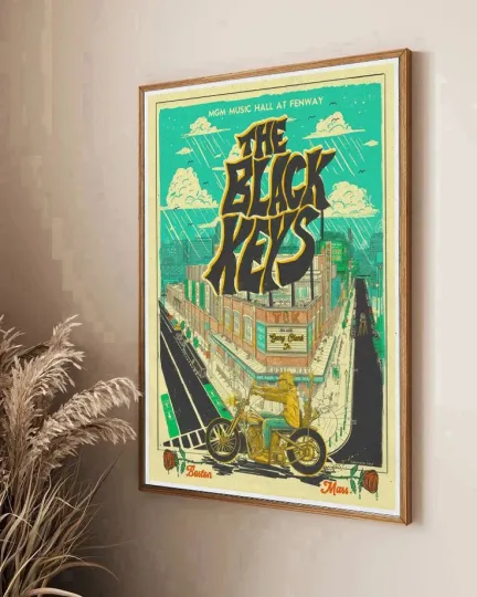The Black Keys Tour 2025 Poster MGM Music Hall at Fenway Boston MA