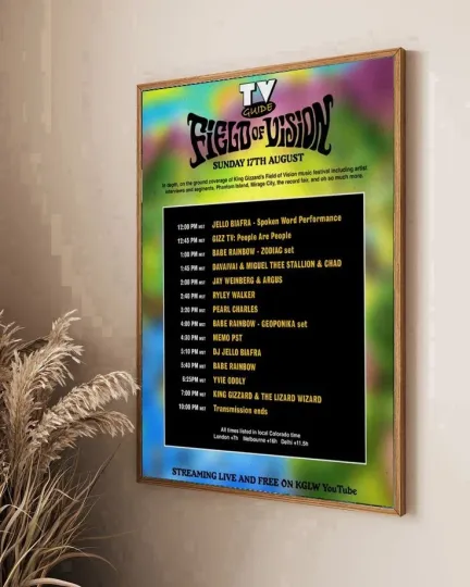 Discover Poster Field Of Vision King Gizzard & the Lizard Wizard Tour Aug 17 2025