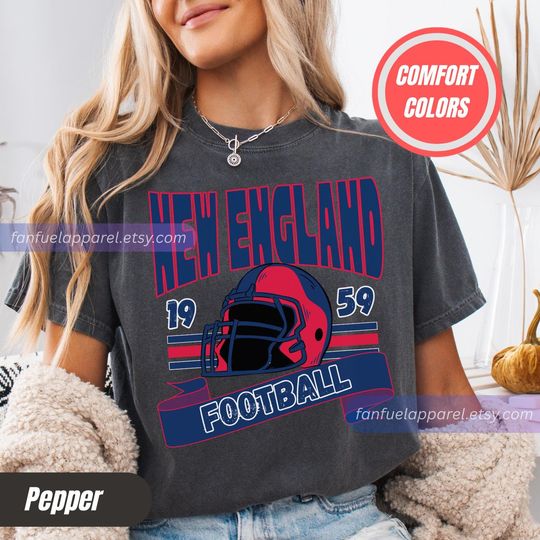 Discover New England Football Vintage Style Comfort Colors T-Shirt,The Pats T-Shirt,Vintage New England Fan Gift Crewneck,Patriots T-Shirt FTD30