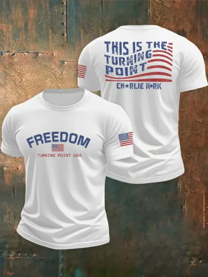 Discover Turning Point Flag Printed T-Shirt