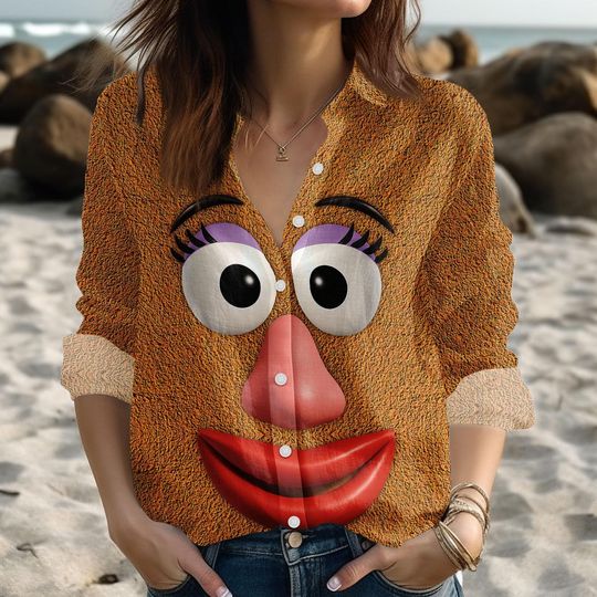 Discover Toy Story Mrs Potato Head Costume Blouse, Mrs Potato Head Cosplay Shirt, Disney Cartoon Costume Women Shirt, Halloween Gift For Her