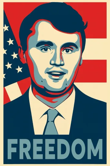 Charlie Kirk Freedom Poster Vertical Premium Matte