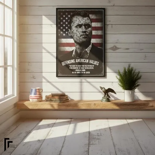 Charlie Kirk Memorial Tribute Vertical Poster Wall Art
