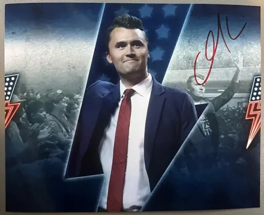 Discover Charlie Kirk Signed Photo Poster Autograph