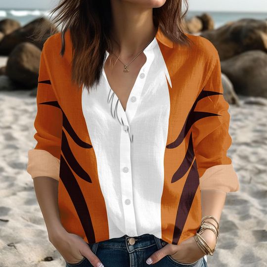 Discover Rajah Costume Blouse Shirt, Disney Aladdin Cosplay Costume, Animal Kingdom Women Shirt, Disney World Linen-Look Shirt, Gift For Her