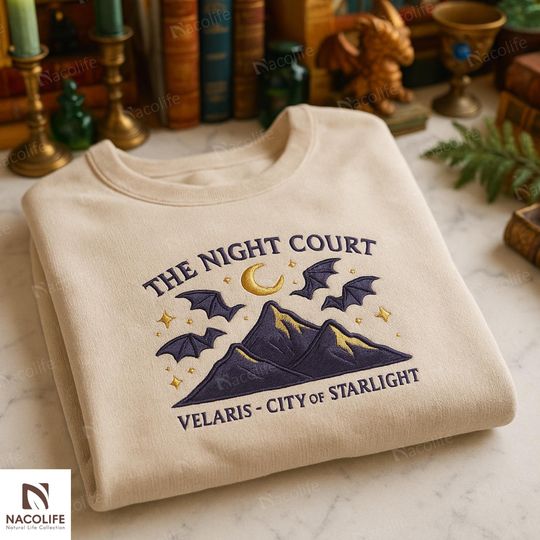 The Night Court Velaris Embroidered Sweatshirt, City of Starlight Crewneck
