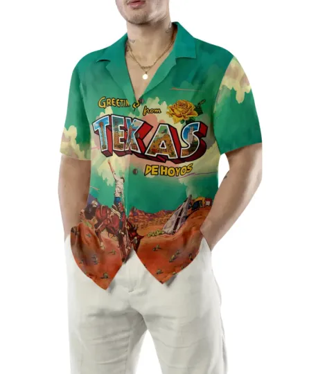 Discover Greetings From Texas Custom Hawaiian Shirt, Cowboy Rodeo Texas Western Shirt