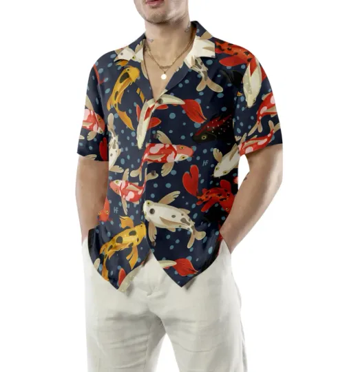 Koi Fish Pattern v1 Hawaiian Shirt