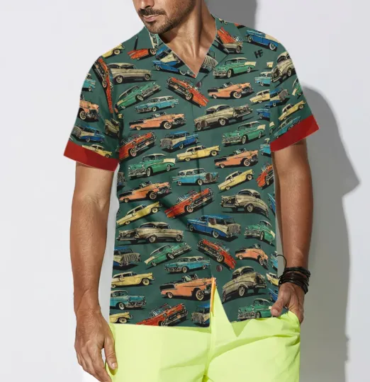 Discover Classic Vintage Car Hawaiian Shirt