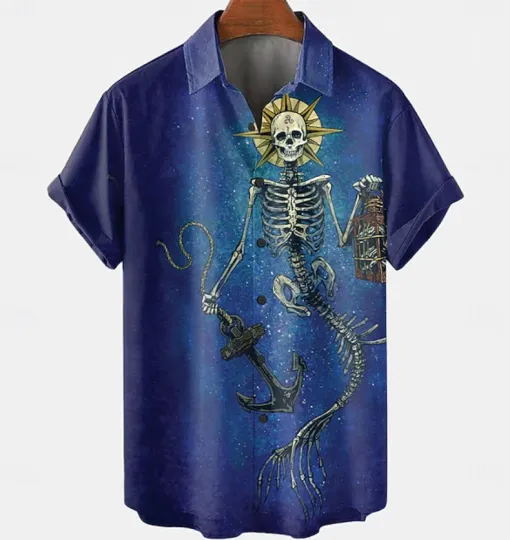 Discover Hawaiian Gothic Shirt Unique Dark Style Summer Outfit