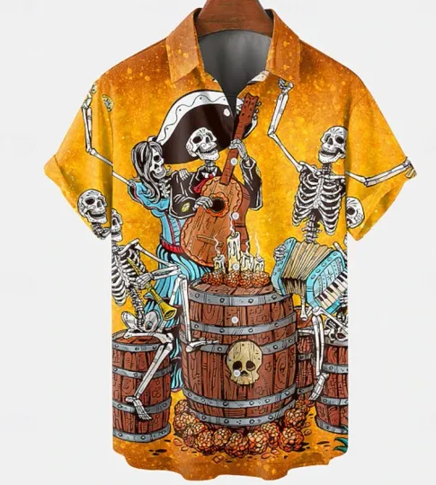 Discover Ocean Dweller by David Lozeau Octopus Sea Creatures Button Up Hawaiian Shirt