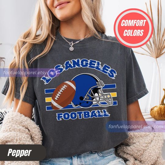 Discover Los Angeles Football Team Rams T-Shirt, Game Day Outfit, Gift for Football Lovers