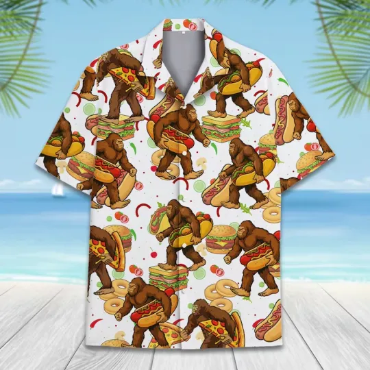 Discover Bigfoot Hawaiian Shirt For Men Women Youth, Funny Hot Dog