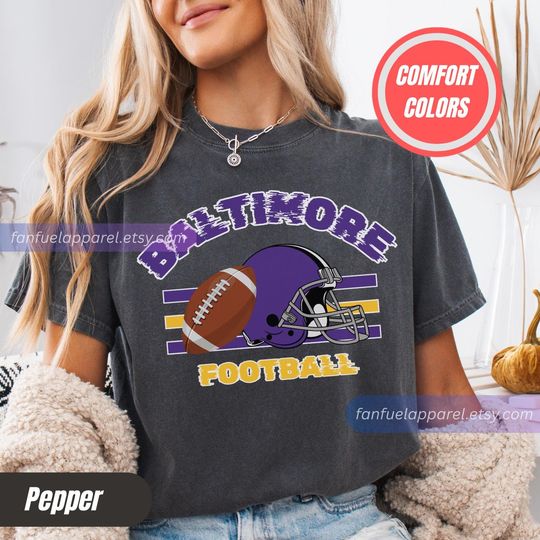 Discover Baltimore Football Team Ravens T-Shirt, Game Day Outfit, Gift for Football Lovers
