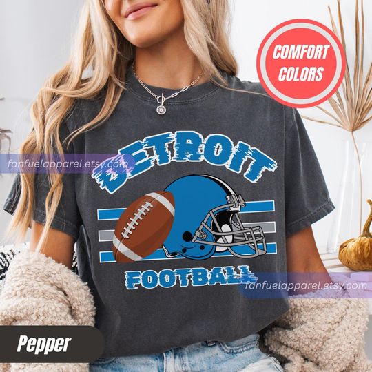 Discover Detroit Football Team T-Shirt, Game Day Outfit, Gift for Football Lovers