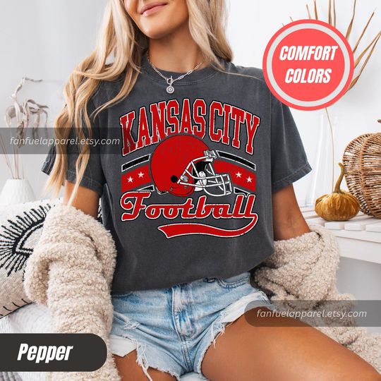 Discover Kansas City Football Team Chiefs T-Shirt, Game Day Outfit, Gift for Football Lovers