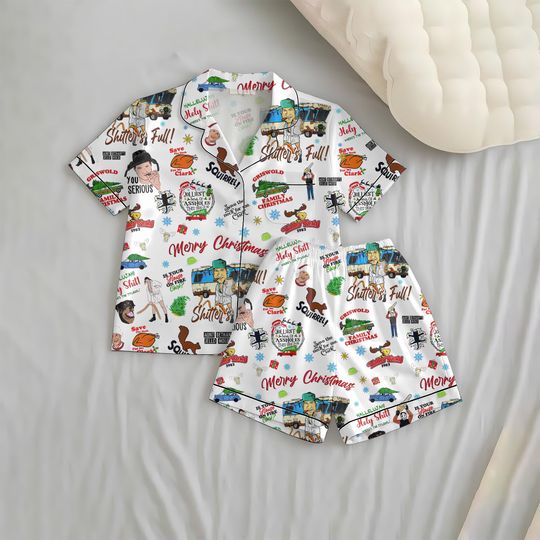 Discover Christmas Pajamas Set, Funny Holiday Quote PJs, Griswold Inspired Festive Sleepwear, Cozy Xmas Pajama Outfit, Winter Nightwear