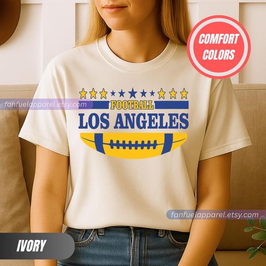 Discover Los Angeles Football Team Rams T-Shirt, Game Day Outfit, Gift for Football Lovers
