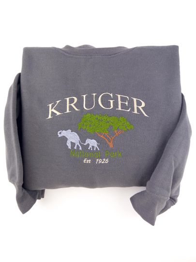 Discover Kruger Embroidered Sweatshirt - Kruger National Park